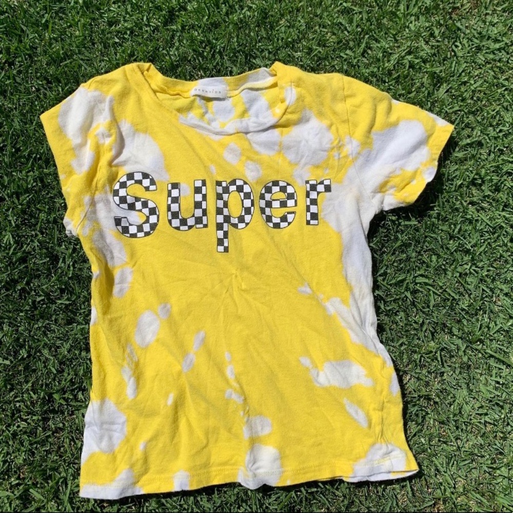 Bleach crop top shirt